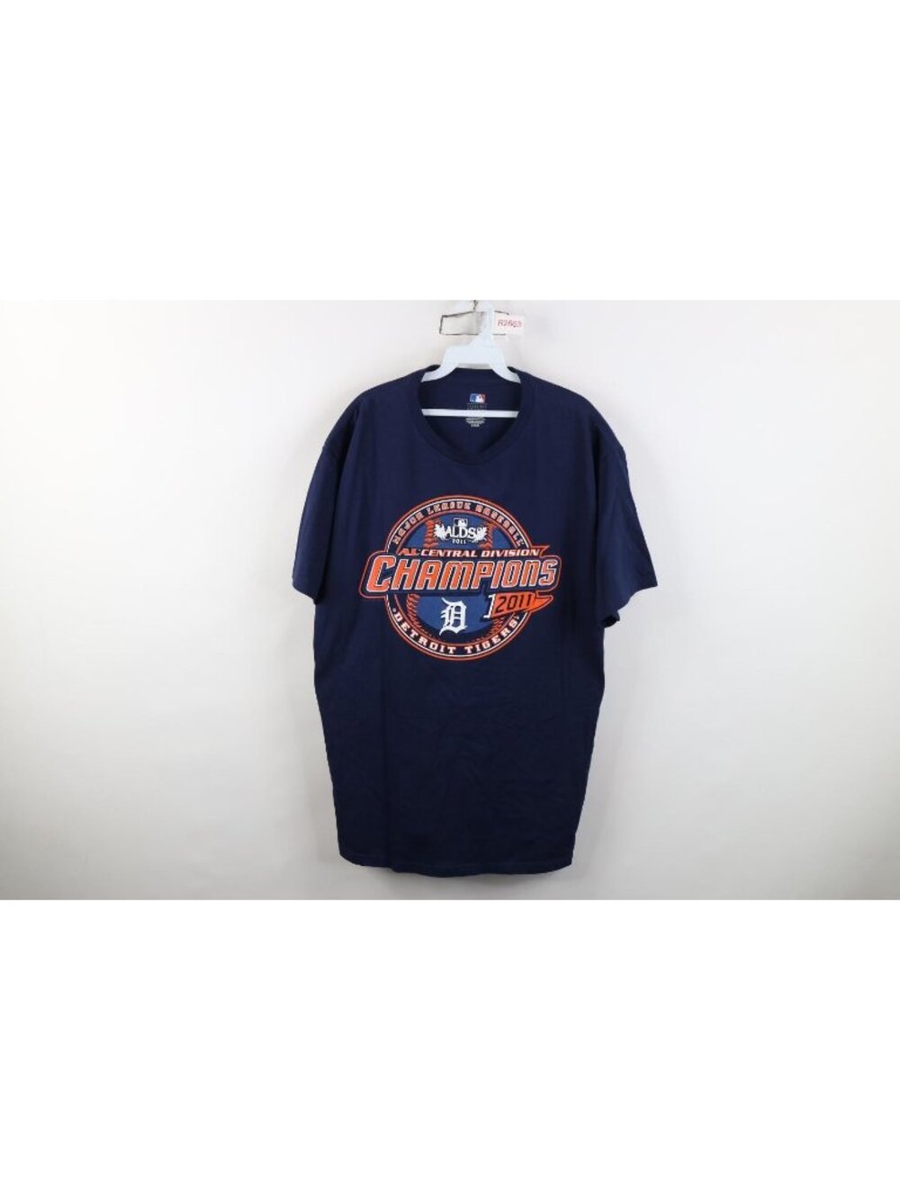 Vintage Y2K 2011 AL Champs Detroit Tigers Baseball T-Shirt Mens Size L Blue